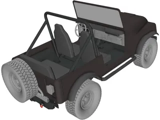 Jeep Wrangler CJ7 (1978) 3D Model preview