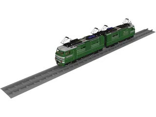 Locomotive Train Russian 3D Model preview
