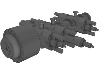 Blowout Preventer Stack 3D Model preview