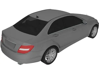 Mercedes-Benz C-Class (2012) 3D Model preview
