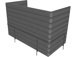 Sofa Alcove Bouroulec 3D Model preview
