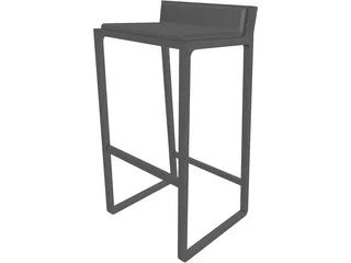 Bar Stool Joe 3D Model preview