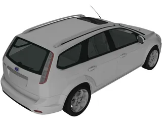 Ford Focus Station Wagon (2008) 3D Model preview