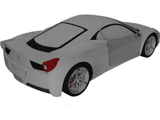 Ferrari 458 Italia 3D Model preview