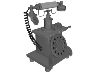 Crosley Old Phone 3D Model preview