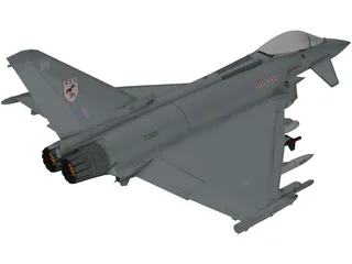 Eurofighter Typhoon 3D Model preview