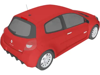Renault Clio Sport 3D Model preview
