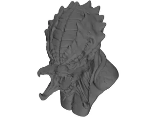 Predator Head 3D Model preview