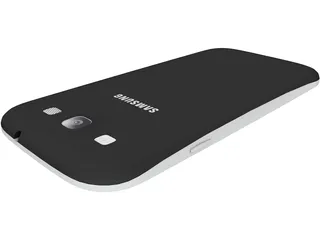 Samsung Galaxy 3 Black 3D Model preview