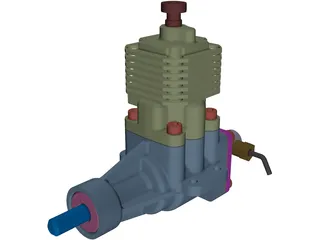 Ethanol RC Auto Combustion Engine 3D Model preview