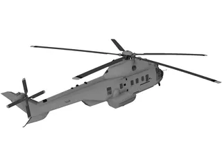 Eurocopter EC225 Super Puma 3D Model preview