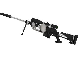 CheyTac M-200 Intervention Rifle 3D Model preview