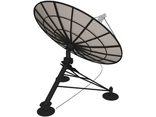Satellite Dish Antenna 3D Model preview
