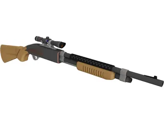 Terminator Knight MR-X1 Shotgun 3D Model preview