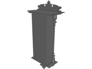 Pendulum Clock 3D Model preview