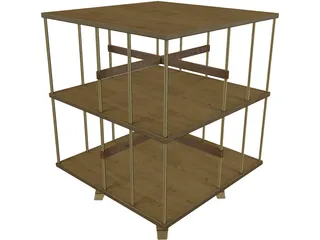 Crosby Library Table 3D Model preview