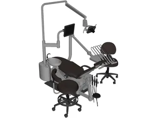 Dental Chairs 3D Model preview