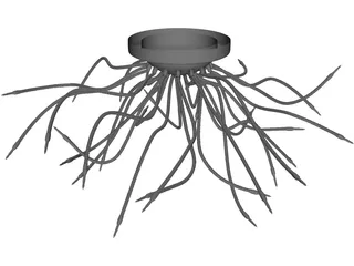 Ceiling Lamp Lussole Octopus 3D Model preview