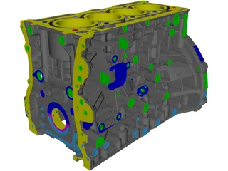 Chrysler Engine Block 3D Model preview