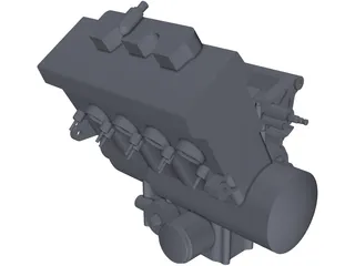 Honda CBR600RR Engine (2007) 3D Model preview