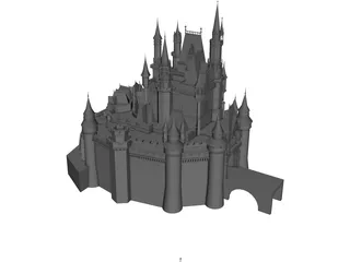 Disney Castle 3D Model preview