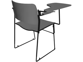 Chair with Writepad 3D Model preview