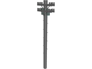 Electric Pole 3D Model preview