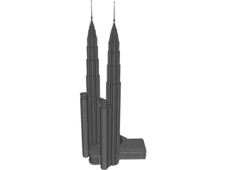 Petronas Towers 3D Model preview