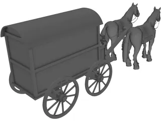 Roman Carriage 3D Model preview