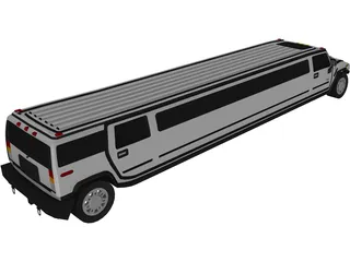 Hummer Limousine 3D Model preview