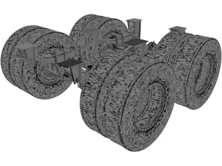 Truck Axle 12 Ton 3D Model preview