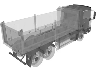 Man Dump Truck 3D Model preview