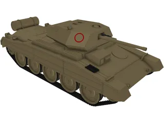 Crusader Tank 3D Model preview