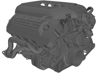 Ford 5.0 Coyote Engine 3D Model preview