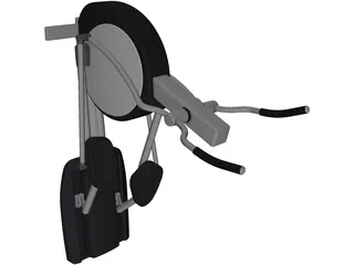 Crosstrainer Elliptical Machine 3D Model preview