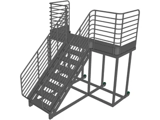 Aluminium Platform 3D Model preview