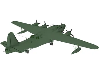 Kawanishi H8K Emily 3D Model preview