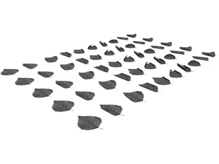 Realistic Leaves Collection 3D Model preview