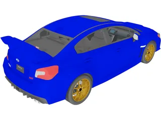Subaru Impreza WRX STi (2015) 3D Model preview
