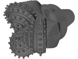 Tricone Oil Drill Bit 3D Model preview