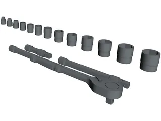 Socket Set 3D Model preview