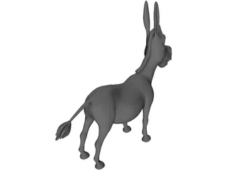 Donkey Cartoon 3D Model preview