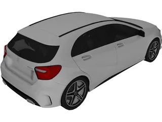 Mercedes-Benz A45 AMG W176 (2014) 3D Model preview