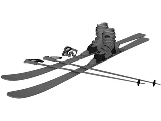 Ski 3D Model preview