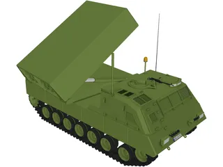 Multiple Laucher Rocket System 3D Model preview