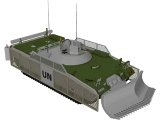 Engineer Tank with Mineplow 3D Model preview