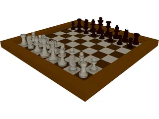 Chess Game 3D Model preview