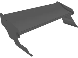 Group 5 Racing Rear Spoiler Wing 3D Model preview