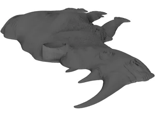 Rhino Staring Relief 3D Model preview