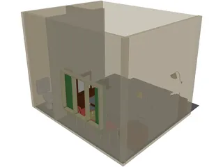 Hotel Room 3D Model preview